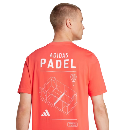 T-shirt Adidas Padel Cat Rouge