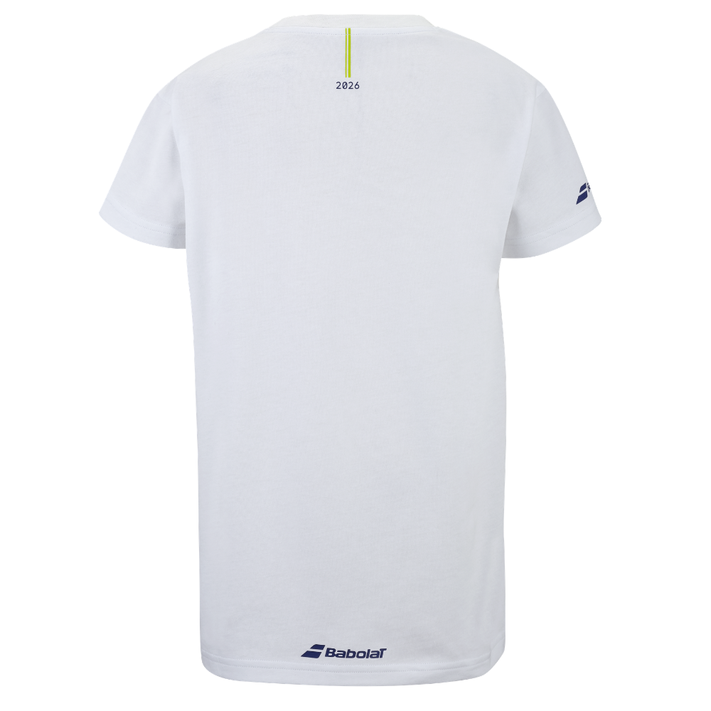 T-shirt Babolat Exercice Cotton Tee Boy Blanc - Esprit Padel Shop