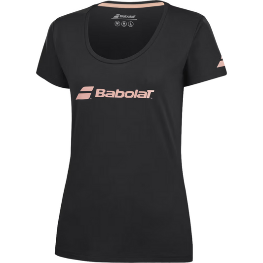 T-shirt Babolat Exercise Tee Noir Femme