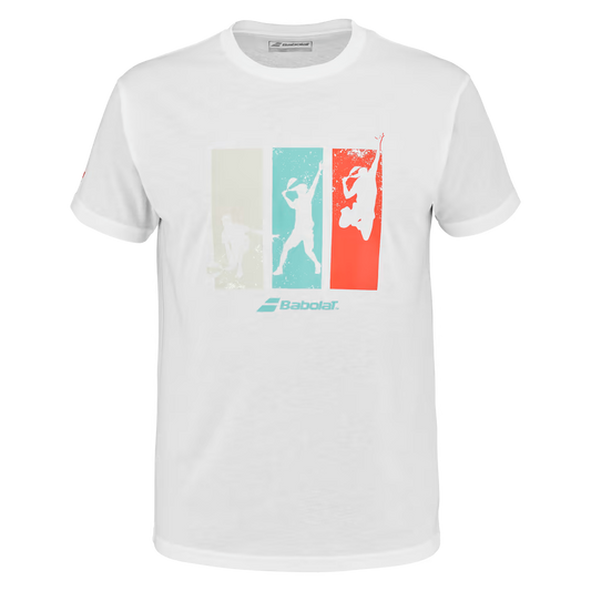 T-shirt Babolat Padel Coton Tee Blanc 2023
