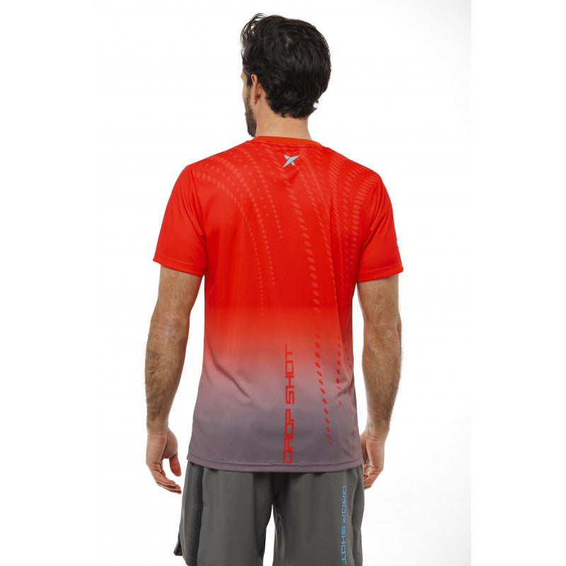 T-shirt Drop Shot Naos Rouge