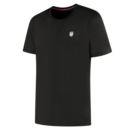 T-shirt K-Swiss Hypercourt Tee Jacquard Noir