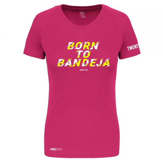 T-shirt TBT - Padel Wear® Born to Bandeja polyester Femme rose