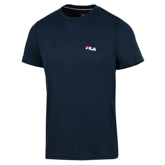 T-shirt Fila Logo Small Coton Bleu Marine