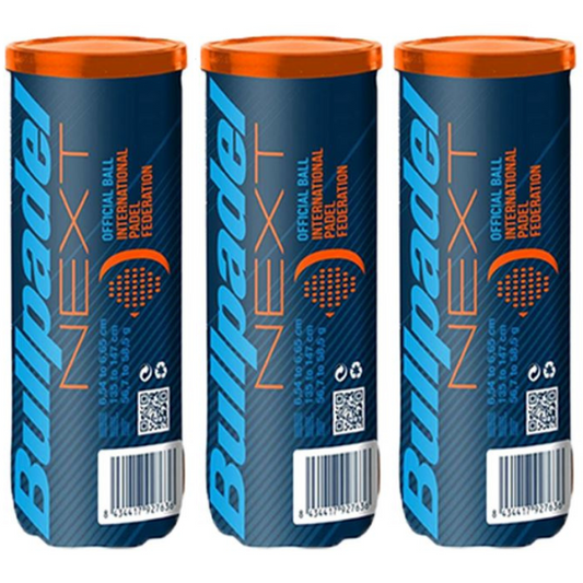 Tripack de 3 balles de padel Bullpadel Next