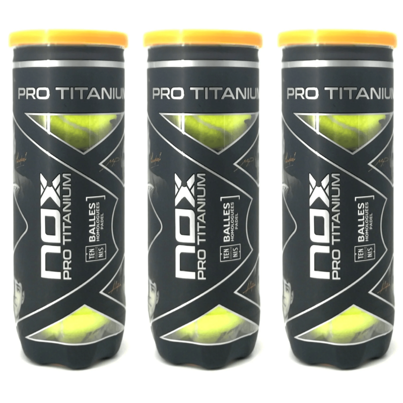 Tripack de 3 balles de padel Nox Titanium Pro