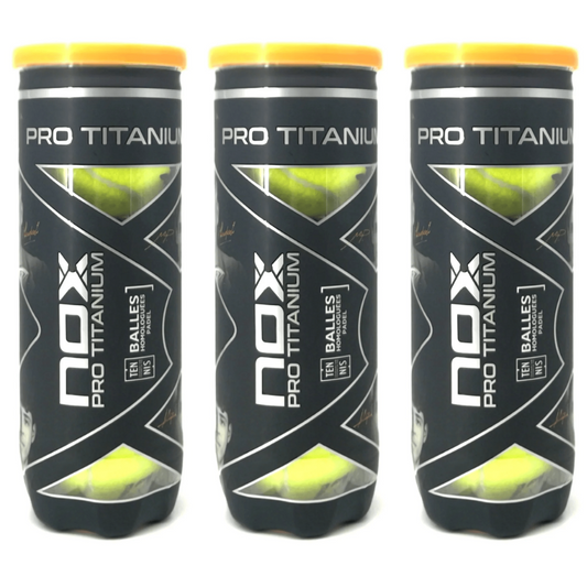 Tripack de 3 balles de padel Nox Titanium Pro