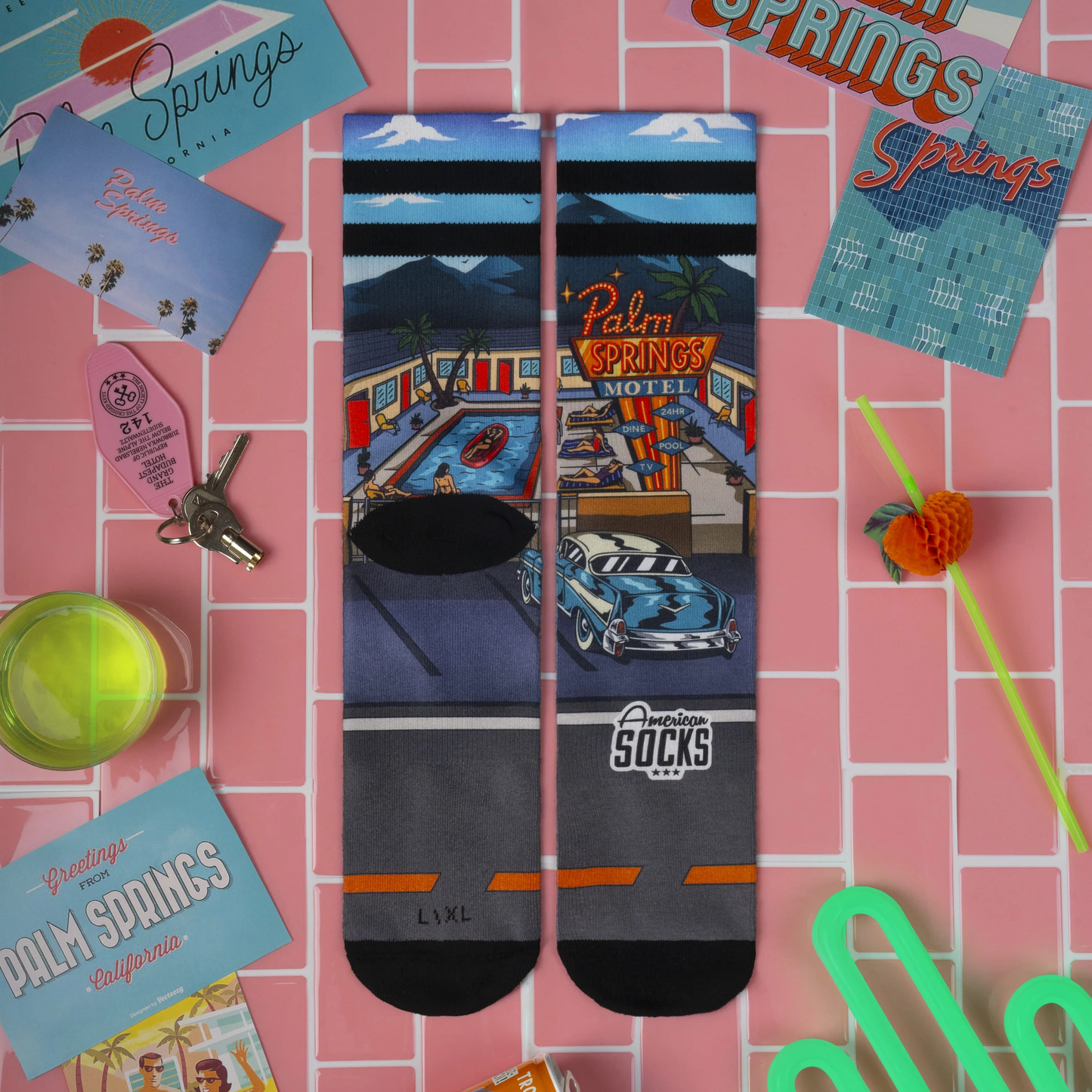 Chaussettes American Socks Palm Springs Motel