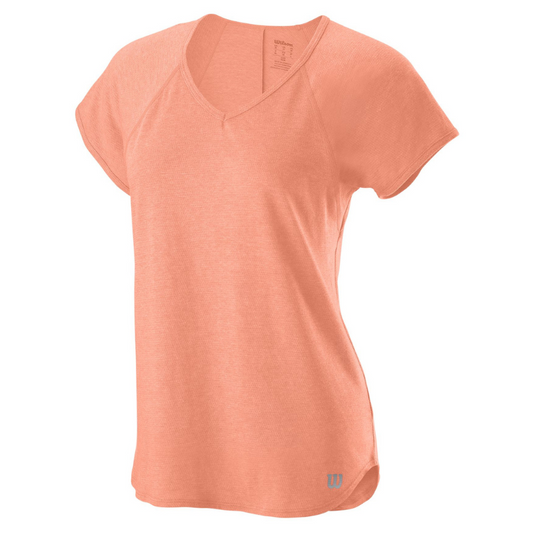T-shirt Wilson Training V-Neck Femme Rose