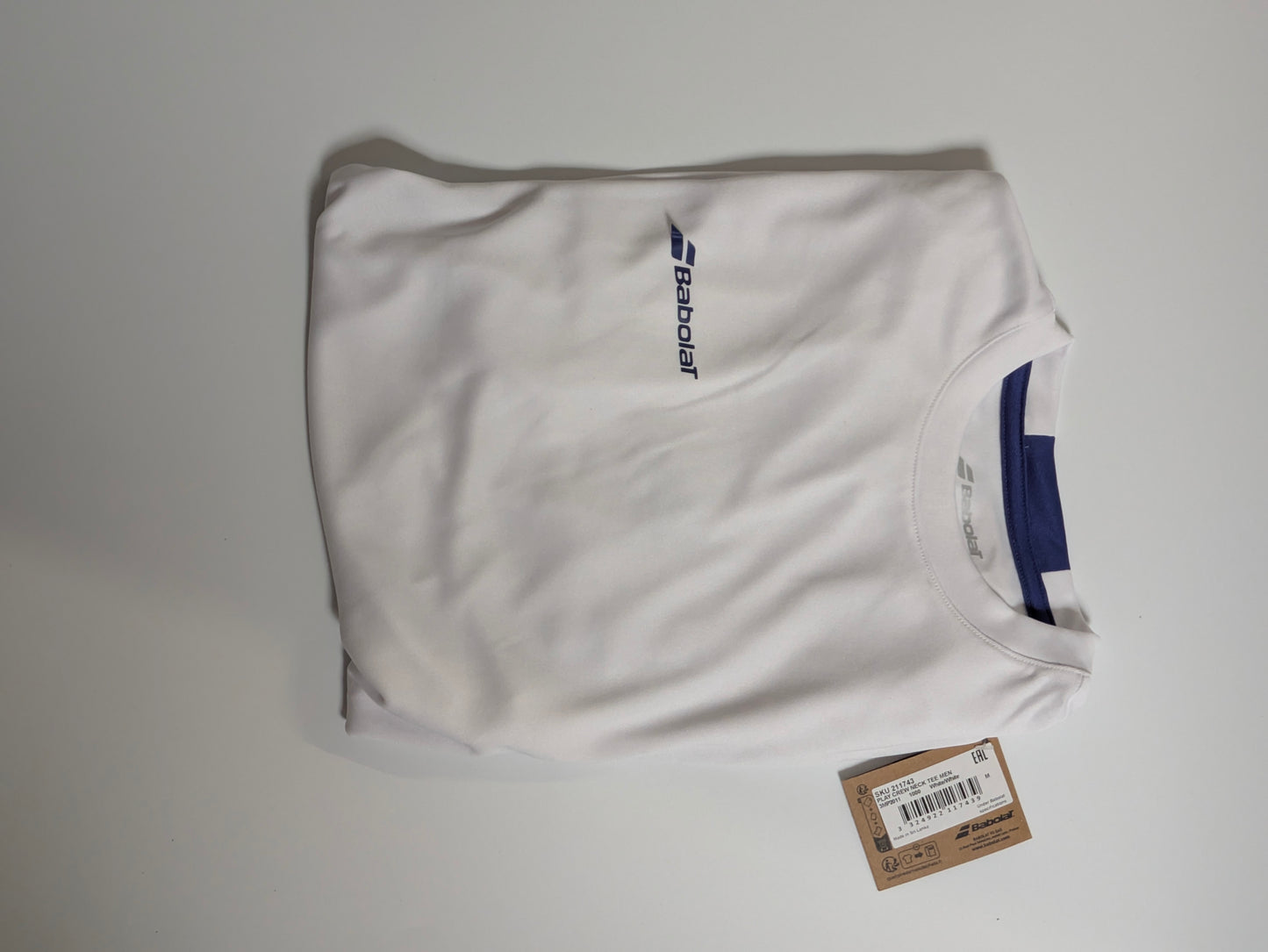 T-shirt Babolat Play Crew Neck Tee Blanc - M