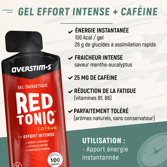 Gel énergétique Overstim.s Red Tonic Menthe Eucalyptus