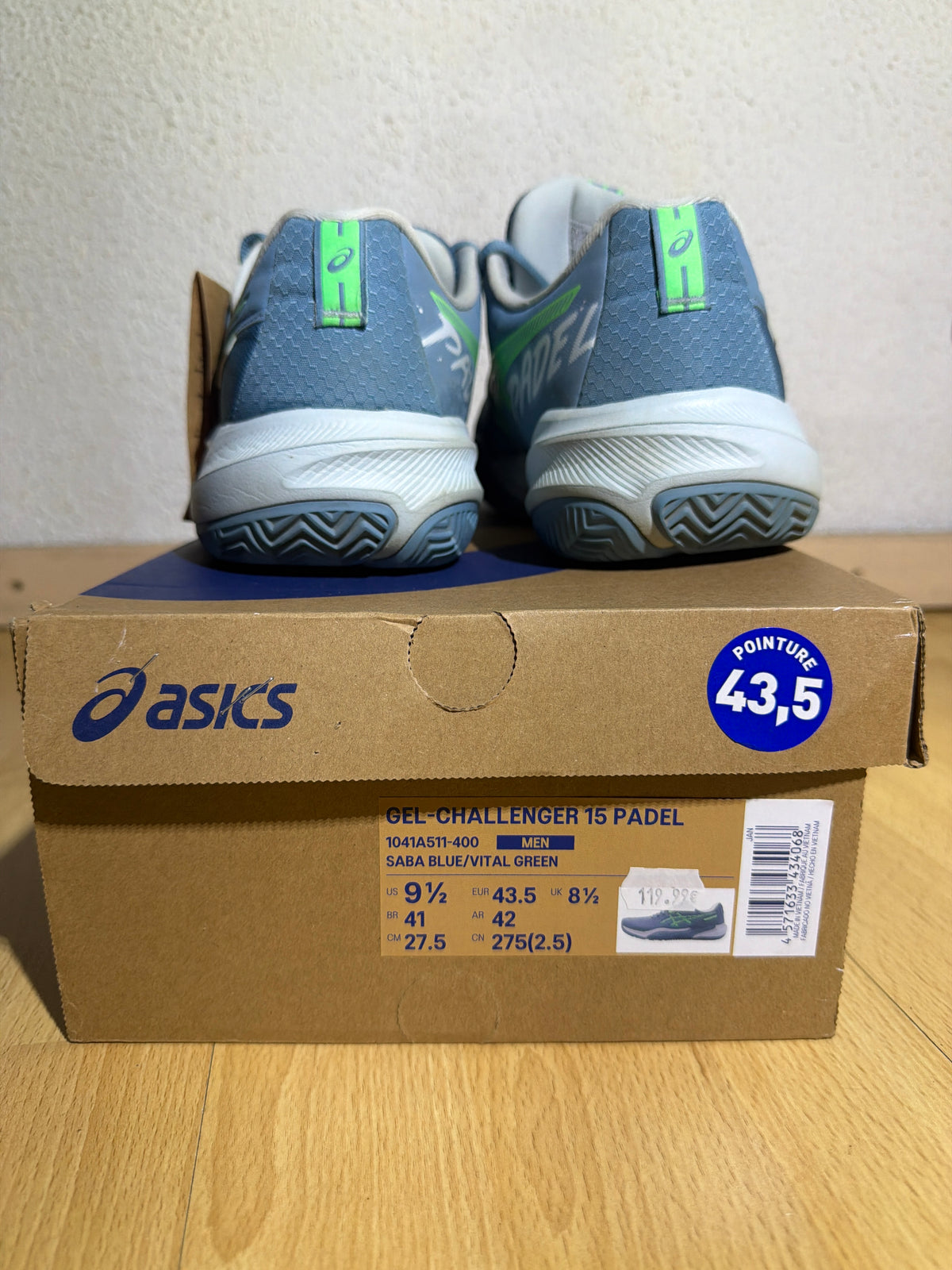 ASICS GEL CHALLENGER 15 Bleu & Vert