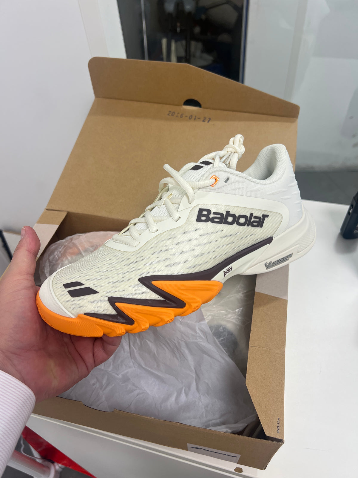 Chaussures de padel Homme Babolat Premura 3 Lebron Blanc/Orange