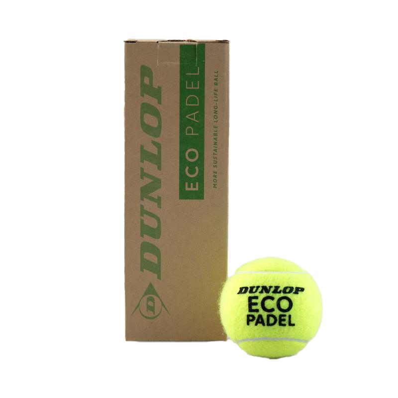 Tube de 3 balles Dunlop Eco Padel