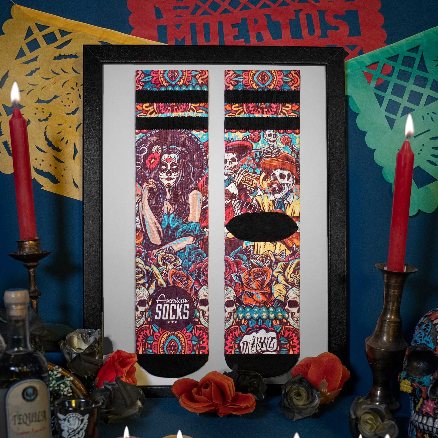 Chaussettes American Socks Dia de los Muertos