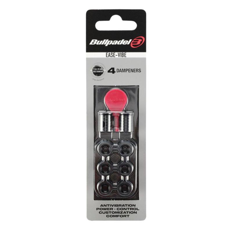 Antivibrateurs Bullpadel Ease Vibe x4 Noir
