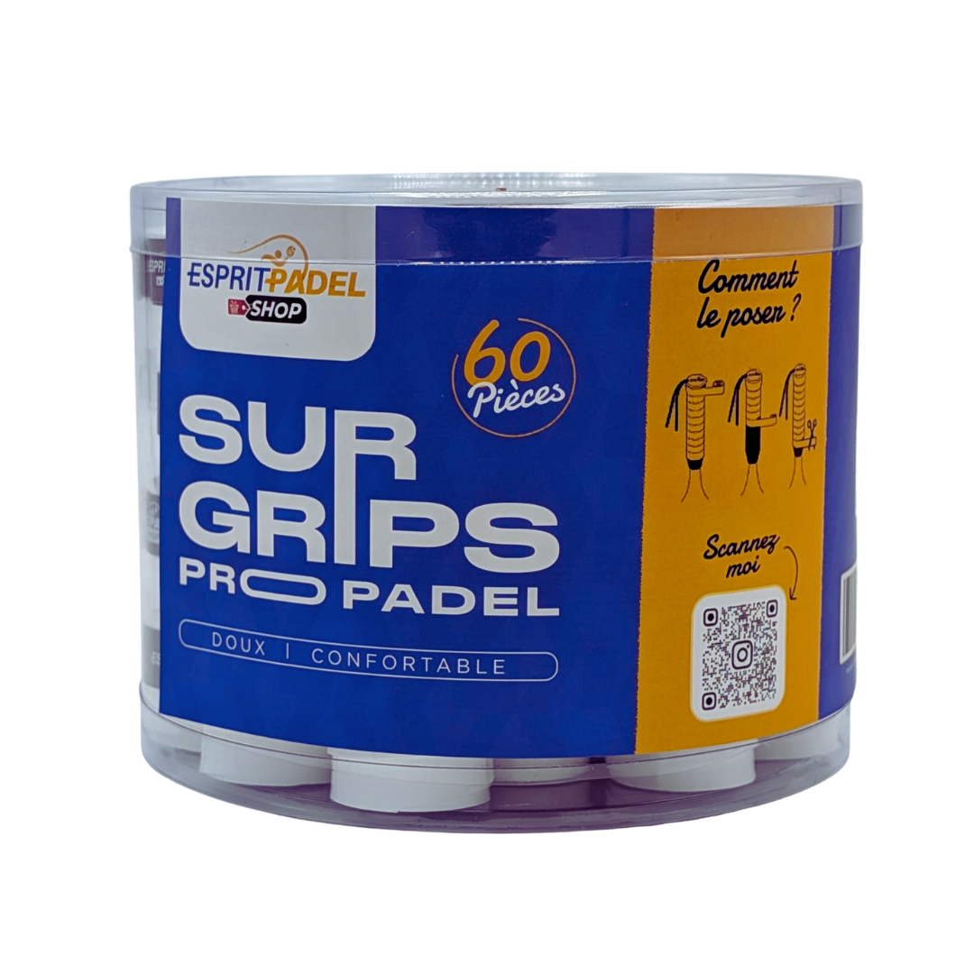 Boite de 60 surgrips Esprit Padel Shop Pro Blanc