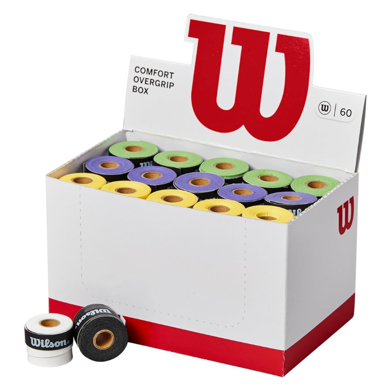 Boîte de surgrips Wilson Overgrip Comfort Couleurs x60