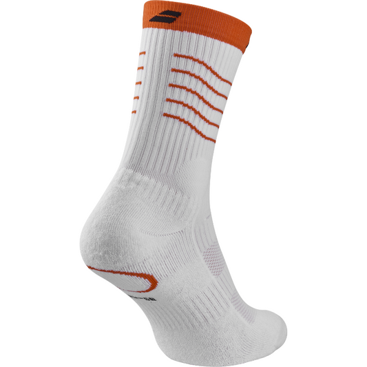 Chaussettes Babolat Mid-Calf Socks Juan Lebron Blanc/Orange