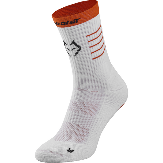 Chaussettes Babolat Mid-Calf Socks Juan Lebron Blanc/Orange