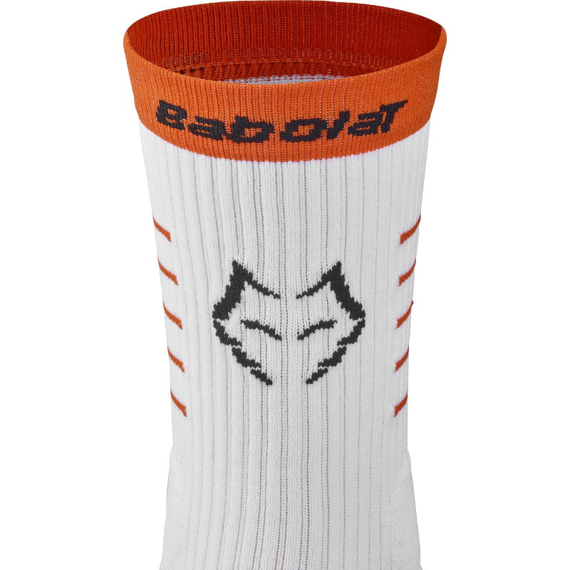 Chaussettes Babolat Mid-Calf Socks Juan Lebron Blanc/Orange