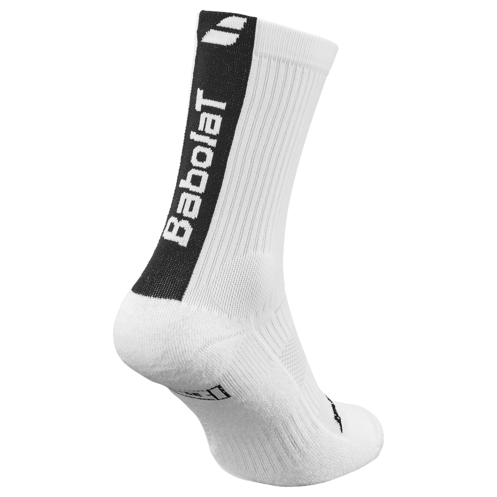 Chaussettes Babolat Perf Lite Socks Blanc/Noir - Esprit Padel Shop