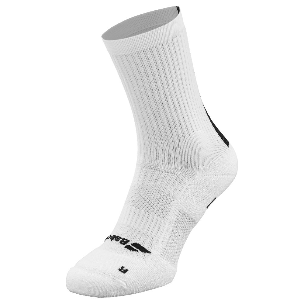 Chaussettes Babolat Perf Lite Socks Blanc/Noir - Esprit Padel Shop