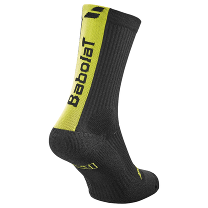 Chaussettes Babolat Perf Lite Socks Noir/Jaune - Esprit Padel Shop