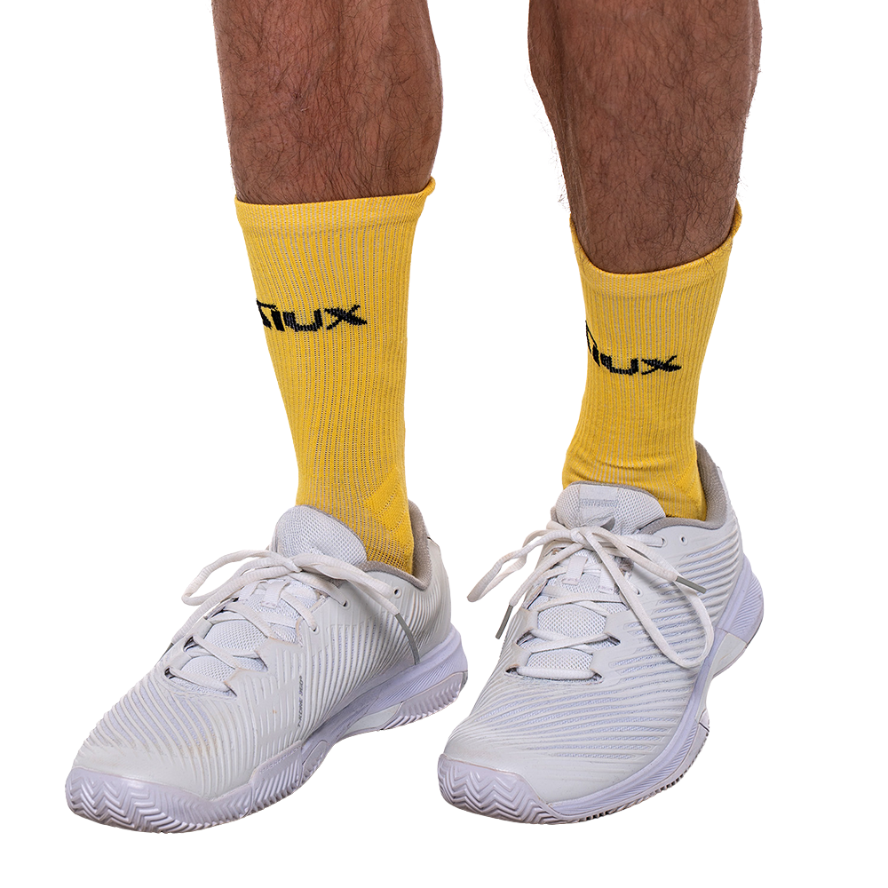 Chaussettes Siux Reveal High Blanc/Jaune x2