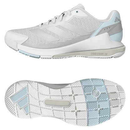 Chaussures de padel Femme Adidas Crazyquick LS Blanc/Bleu Clair - Esprit Padel Shop