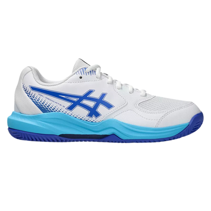 Chaussures de padel Junior Asics Gel-Dedicate 9 Padel GS Blanc/Bleu - Esprit Padel Shop