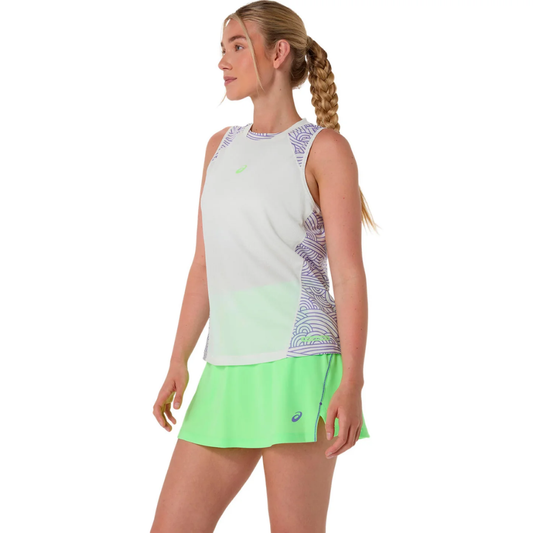 Débardeur Asics Padel Court All Over Print Tank Beige Femme