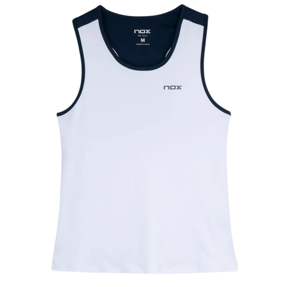 Débardeur Nox Team Blanc/Bleu Femme - Esprit Padel Shop