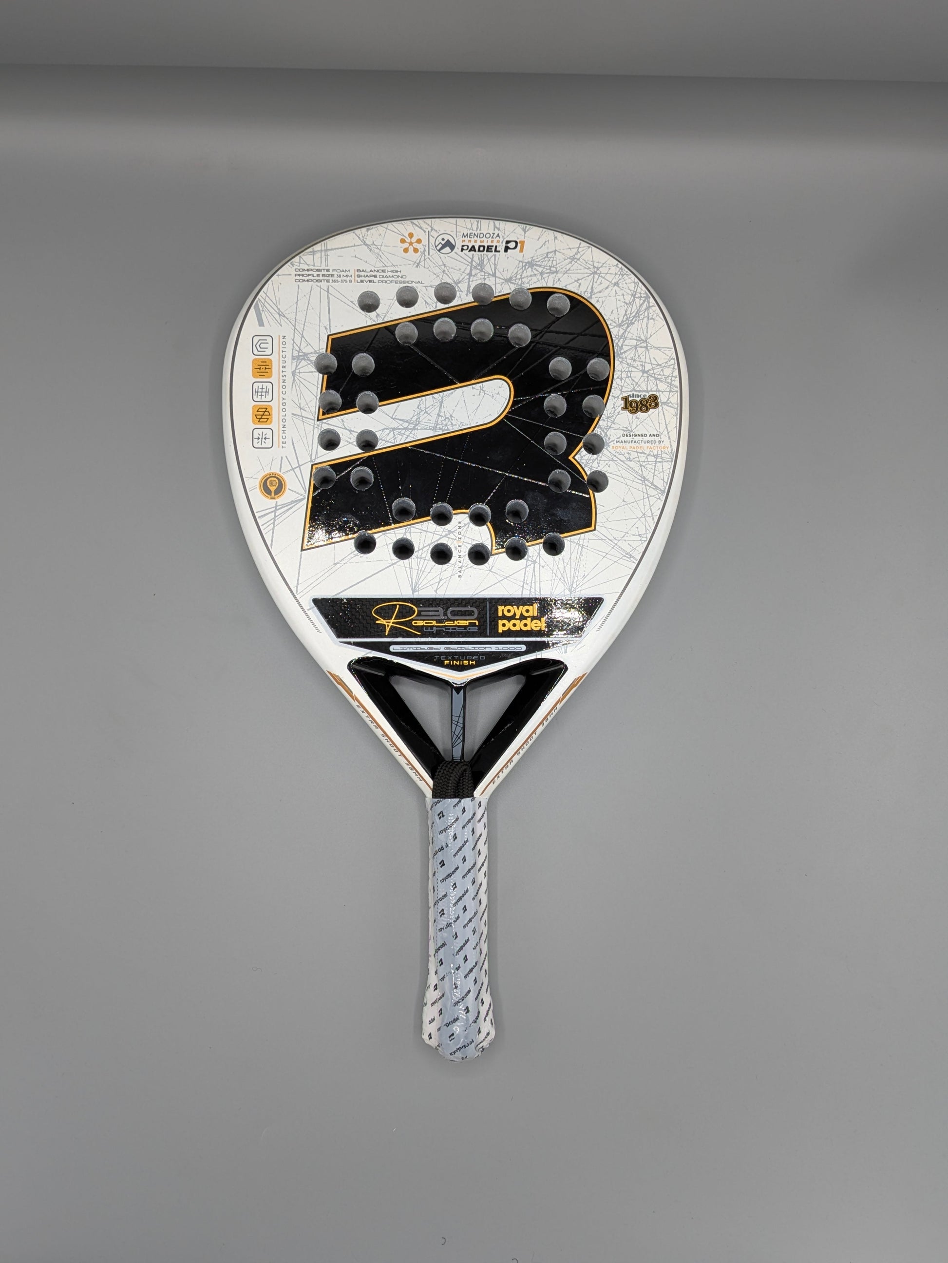 Raquette de padel Royal Padel R30 Golden White 2024