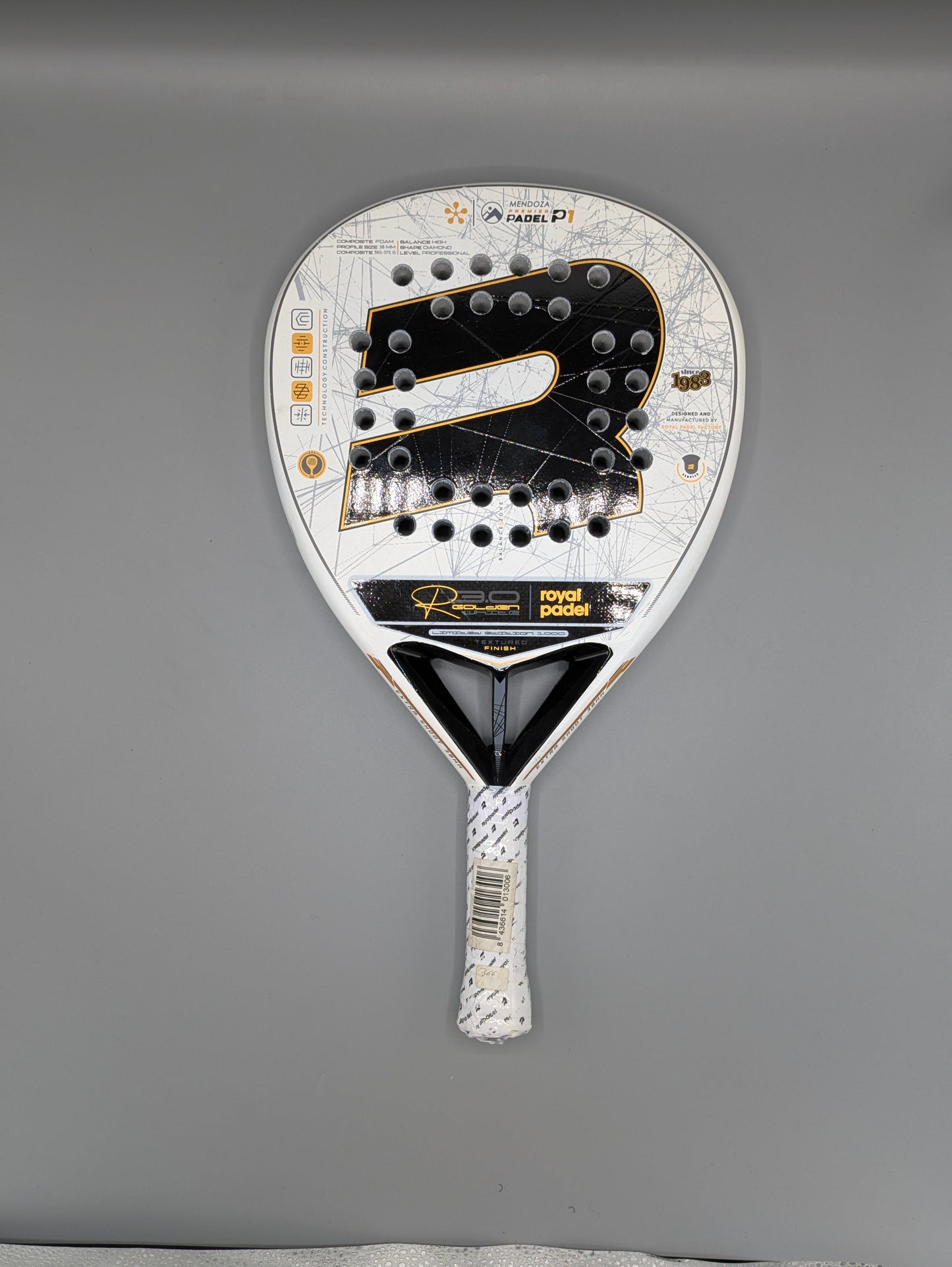 Raquette de padel Royal Padel R30 Golden White 2024