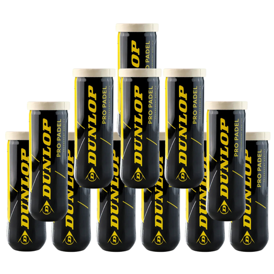 Pack de 12 tubes de balles Dunlop Pro Padel