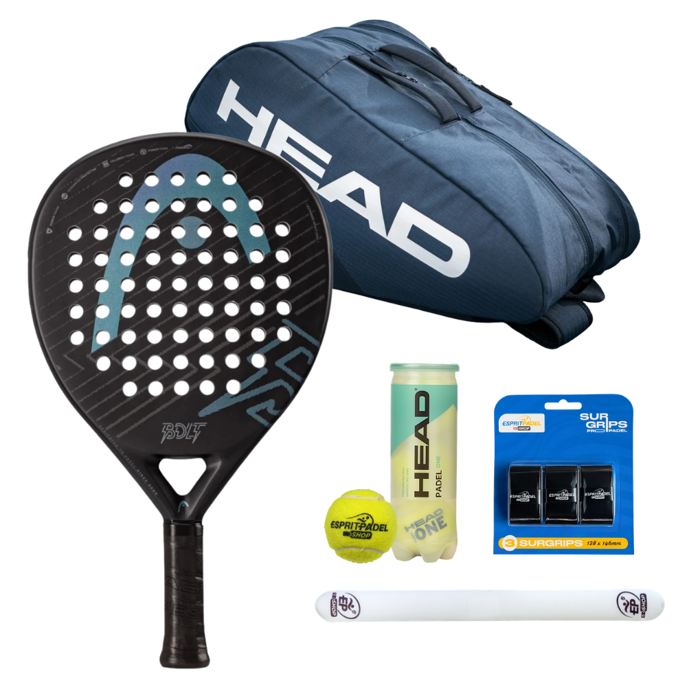Pack Head Débutant Bolt Noir 2025 - Esprit Padel Shop