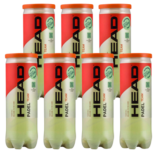 Pack de 7 tubes de 3 balles Head Padel Team