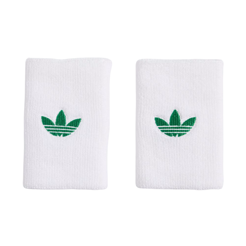 Poignets Éponge Adidas L Blanc/Vert x2