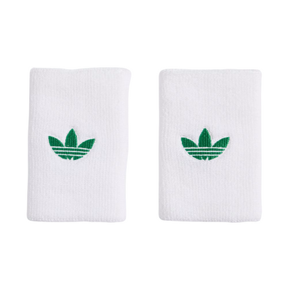 Poignets Éponge Adidas L Blanc/Vert x2