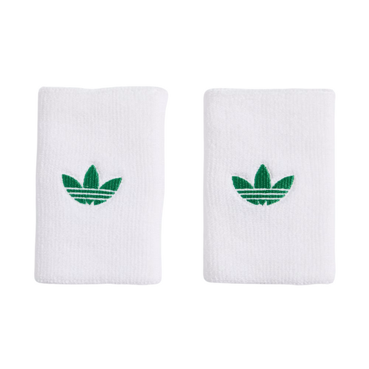Poignets Éponge Adidas L Blanc/Vert x2