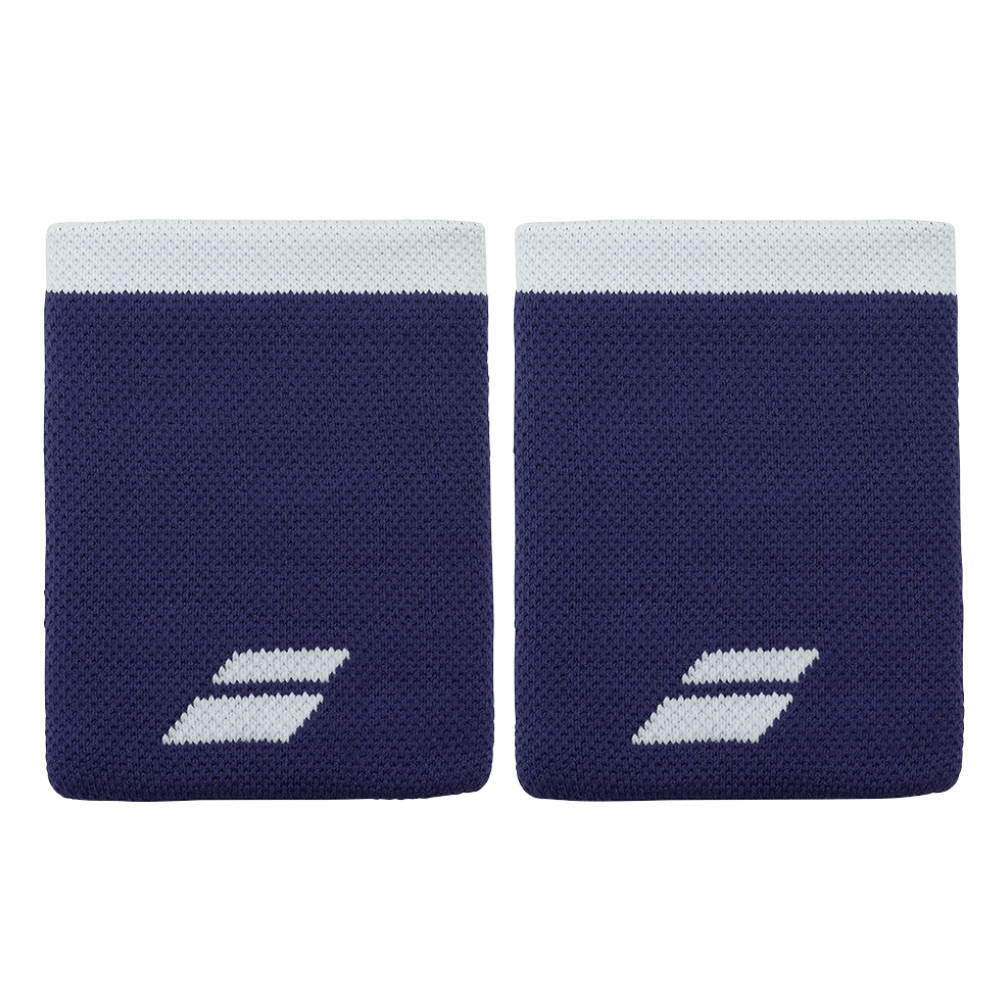 Poignets Éponge Babolat Logo Jumbo Bleu/Blanc 2026 x2