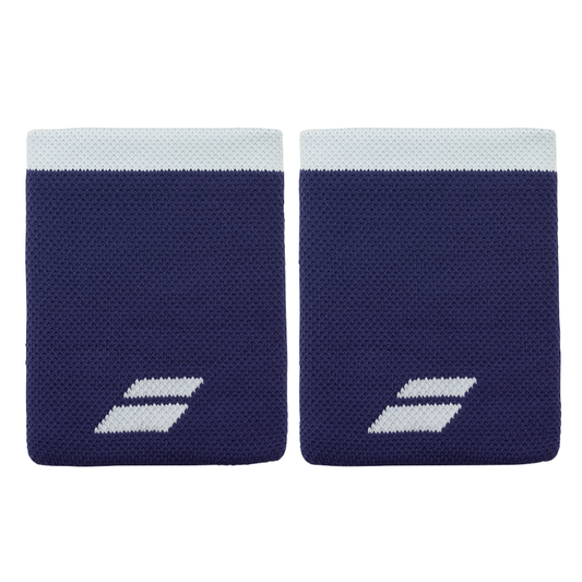 Poignets Éponge Babolat Logo Jumbo Bleu/Blanc 2026 x2