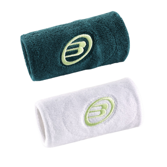 Poignets Éponge Bullpadel BPMU252 I Blanc/Vert x2