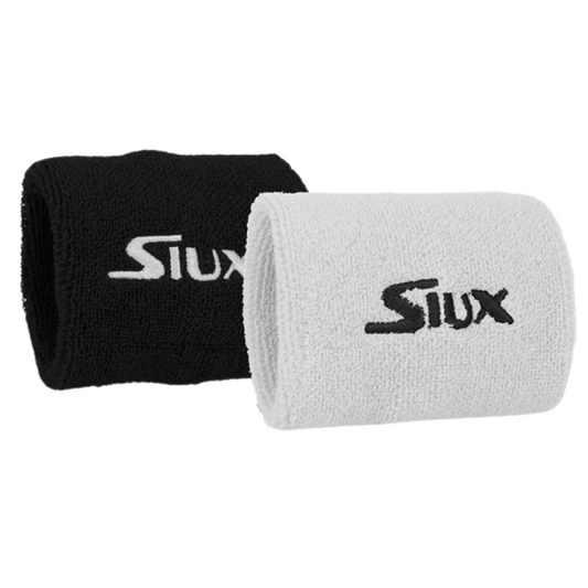 Poignets Éponge Siux Club Blanc/Noir x2