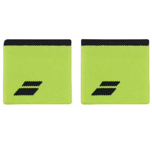 Poignets Éponge Babolat Logo Court Jaune/Noir x2