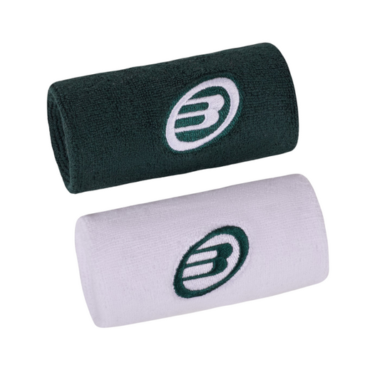Poignets Éponge Bullpadel BPMU243 I Blanc/Vert  x2