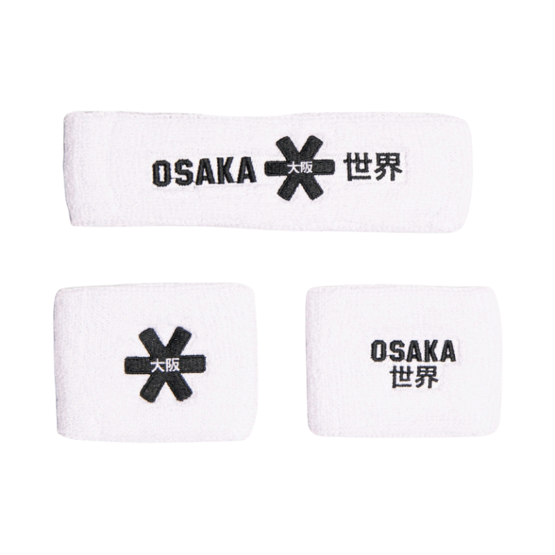 Poignets Éponge et Bandeau éponge Osaka Blanc