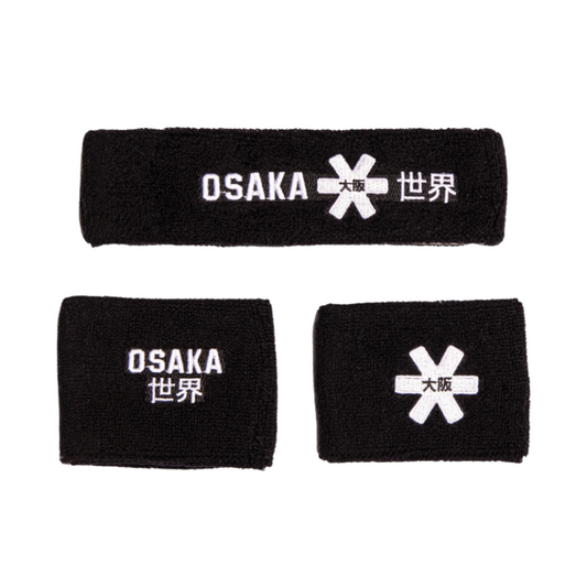 Poignets Éponge et Bandeau éponge Osaka Noir