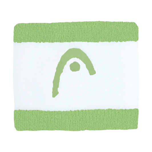 Poignets Éponge Head 2.5" Striped  Vert/Blanc x2